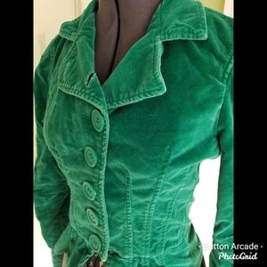 Green velveteen Rampage jacket